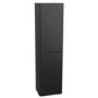 GRADE A2 - Black Wall Hung Tall Bathroom Storage Cabinet - W400 x H1500mm - Oakland