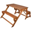 Wooden Garden Dining Bench Set - Convertible Bench