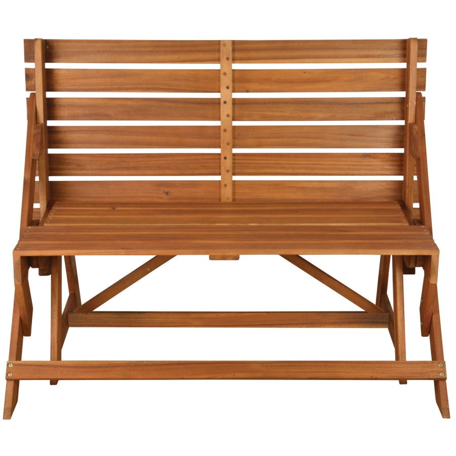 Wooden Garden Dining Bench Set - Convertible Bench