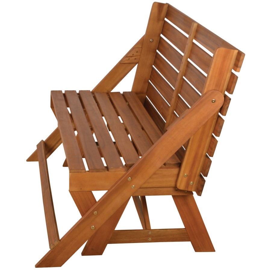 Wooden Garden Dining Bench Set - Convertible Bench