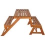 Wooden Garden Dining Bench Set - Convertible Bench