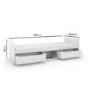 Blake White Single Bed Frame with Pull Out Storage Drawers