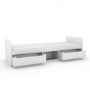 Blake White Single Bed Frame with Pull Out Storage Drawers