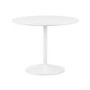 Round Dining Set with 4 Chairs & Metal Legs - Blanco