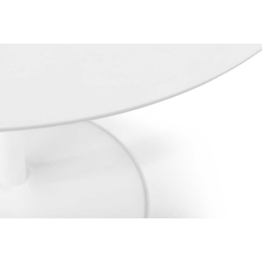 Round Dining Set with 4 Chairs & Metal Legs - Blanco