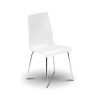 Round Dining Set with 4 Chairs &amp; Metal Legs - Blanco