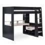Light Oak and Black High Sleeper Gaming Bed with Desk - Blaze