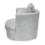 LPD Small Swivel Snuggler Chair in Silver Crushed Velvet - Bliss