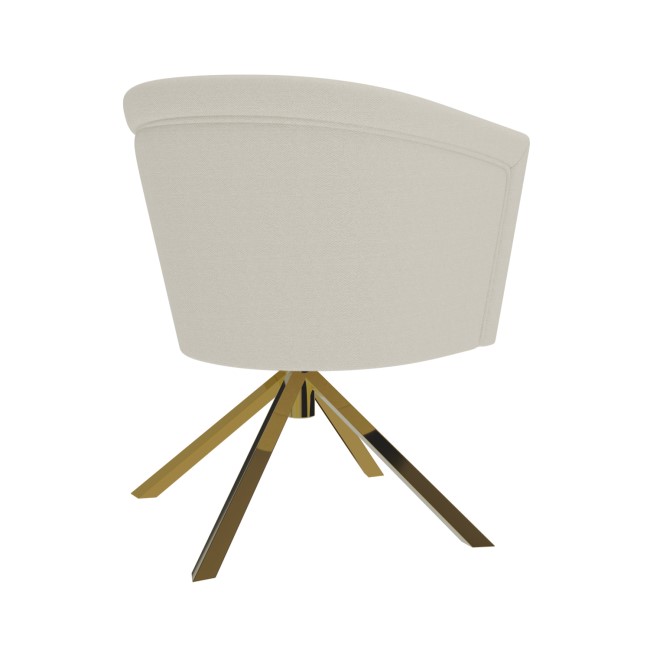 Cream Velvet Swivel Dressing Table Chair - Blaire 