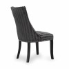 Bellbrook Velvet Stripe Charcoal Pair of Chairs