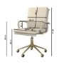 GRADE A1 - Beige Faux Leather Swivel Office Chair - Benson