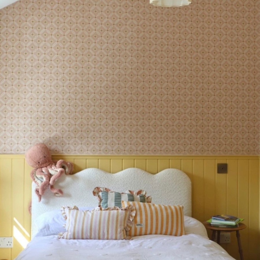 Cream Boucle Single Ottoman Bed with Scalloped Headboard - Boba