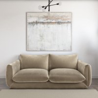 GRADE A1 - Low Curved 3 Seater Sofa in Mink Velvet - Bodi