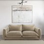 GRADE A1 - Low Curved 3 Seater Sofa in Mink Velvet - Bodi