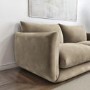 GRADE A1 - Low Curved 3 Seater Sofa in Mink Velvet - Bodi