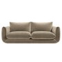 GRADE A1 - Low Curved 3 Seater Sofa in Mink Velvet - Bodi