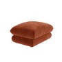 Large Burnt Orange Velvet Footstool - Bodi