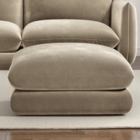 Large Mink Velvet Footstool - Bodi