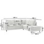 GRADE A1 - 4 Seater Corner Sofa Bed with Storage in Soft Cream Chenille Fabric - Boe