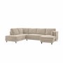 Beige Woven U Shape Sofa Bed with Storage - Seats 6 - Boe