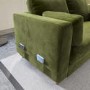 Olive Green Velvet L Shaped Sofa Bed with Storage - Seats 4 - Boe