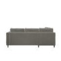 Grey Velvet Left Hand Corner Sofa Bed with Storage - Seats 4 - Boe