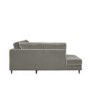 Grey Velvet Left Hand Corner Sofa Bed with Storage - Seats 4 - Boe