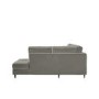 Grey Velvet Right Hand Corner Sofa Bed with Storage - Seats 4 - Boe