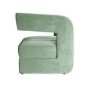 GRADE A1 - Sage Green Art Deco Armchair with Ribbed Detail - Boni