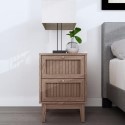 BORDCAB Rattan 2 Drawer Bedside Table - Bordeaux - LPD