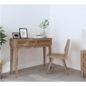 BORDDESK Rattan Dressing Table with 2 Drawers - Bordeaux - LPD