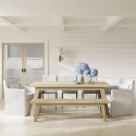 BOULATDIN Large Rectangular Oak Dining Table - Seats 6 - 8 - Bourton