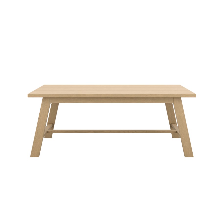 Large Rectangular Oak Dining Table - Seats 6 - 8 - Bourton