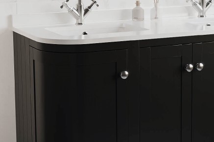 Basin Vanity Unit with Chrome Handles