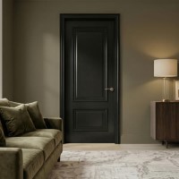 Internal Black 2-Panel Door with Raised Mouldings - 1981 x 762 x 35mm - Nelson - XL Joinery