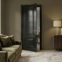 Internal Black 2-Panel Door with Raised Mouldings - 1981 x 762 x 35mm - Nelson - XL Joinery