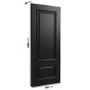 Internal Black 2-Panel Door with Raised Mouldings - 1981 x 762 x 35mm - Nelson - XL Joinery