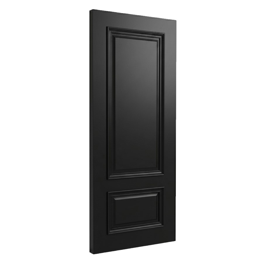 Internal Black 2-Panel Door with Raised Mouldings - 1981 x 762 x 35mm - Nelson - XL Joinery