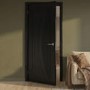 Internal Black Door with Reeded Panel - Pre-Finished - 1981 x 686 x 35mm - Salerno - XL Joinery