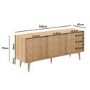 GRADE A1 - Large Solid Oak Chevron Sideboard - Briana