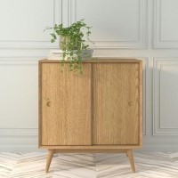 Oak Sideboard with Sliding Doors - Scandi - Briana