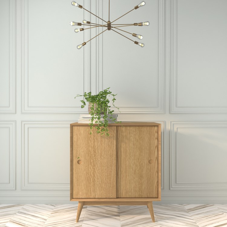 Oak Sideboard with Sliding Doors - Scandi - Briana