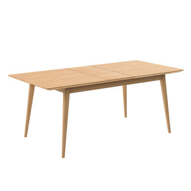 Solid Oak Extendable Dining Table - Seats 6 - Scandi - Briana