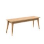 Solid Oak Dining Bench - Seats 2 - Scandi - Briana