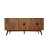 Walnut Sideboard with Drawers & Sliding Doors - Briana - Furniture123