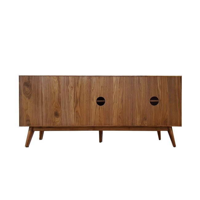 Walnut Sideboard with Drawers & Sliding Doors - Briana 