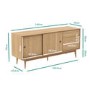 Solid Oak Sideboard with Sliding Doors & Drawers - Scandi - Briana