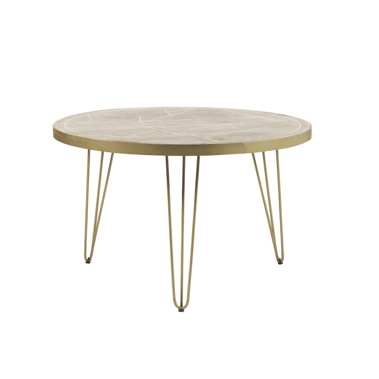 Bengal Light Gold Round Dining Table