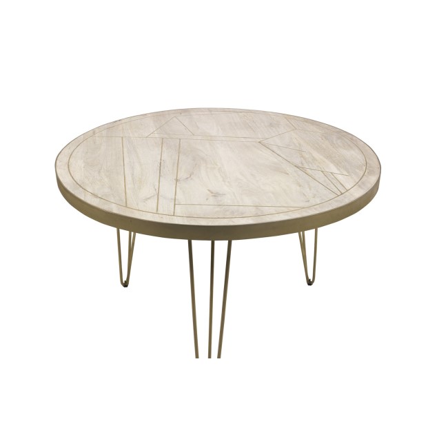 Bengal Light Gold Round Dining Table