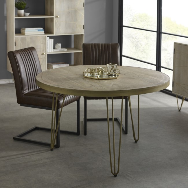 Bengal Light Gold Round Dining Table